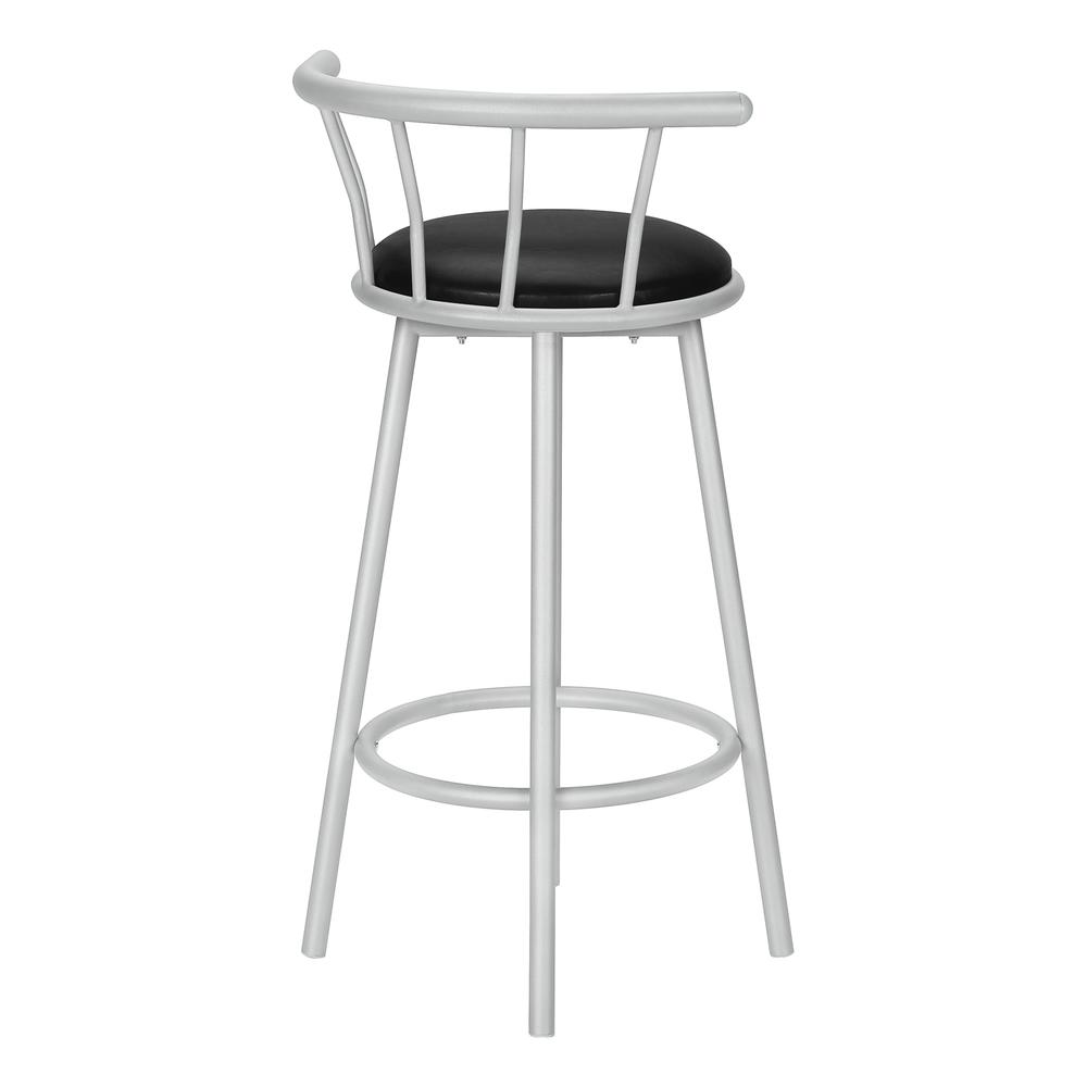 Bar Stool, Set Of 2, Swivel, Bar Height, Grey. Picture 5