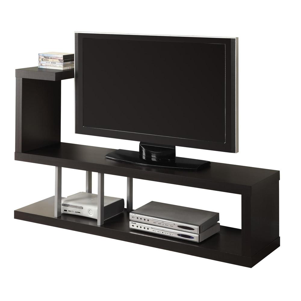 Tv Stand, 60 Inch, Console, Media Entertainment Center, Storage Shelves. Picture 1