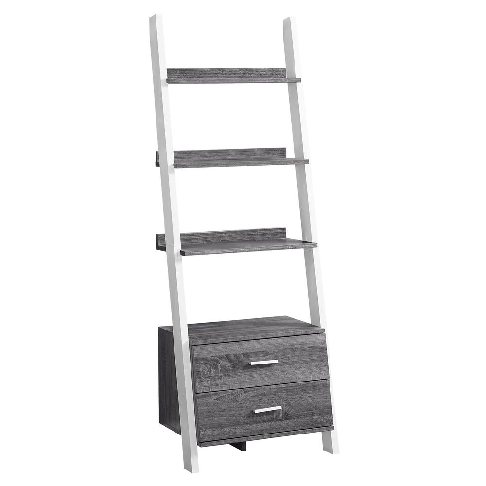 Bookshelf, Bookcase, Etagere, Ladder, 4 Tier, 69H, Office, Bedroom. Picture 1
