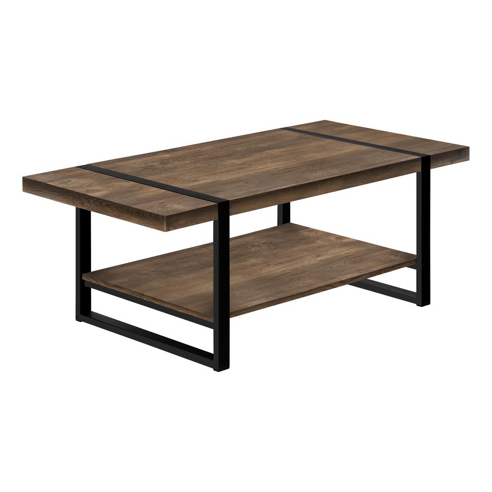 Coffee Table, Accent, Cocktail, Rectangular, Living Room, 48L, Brown Laminate. Picture 1