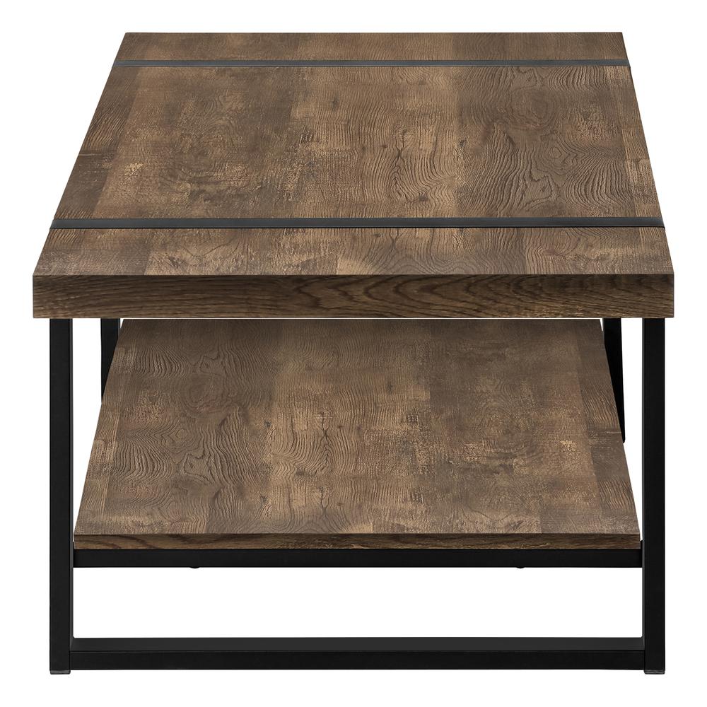 Coffee Table, Accent, Cocktail, Rectangular, Living Room, 48L, Brown Laminate. Picture 3