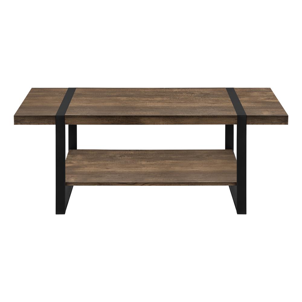 Coffee Table, Accent, Cocktail, Rectangular, Living Room, 48L, Brown Laminate. Picture 4