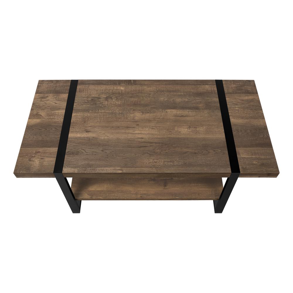 Coffee Table, Accent, Cocktail, Rectangular, Living Room, 48L, Brown Laminate. Picture 5