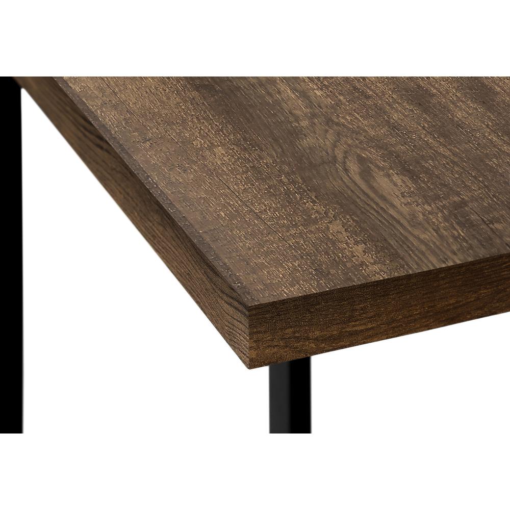 Accent Table, C-shaped, End, Side, Snack, Living Room, Bedroom, Brown Laminate. Picture 6