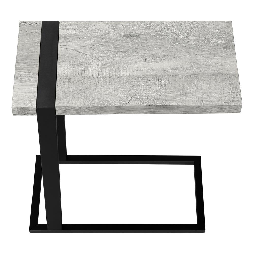 Accent Table, C-shaped, End, Side, Snack, Living Room, Bedroom, Grey Laminate. Picture 5