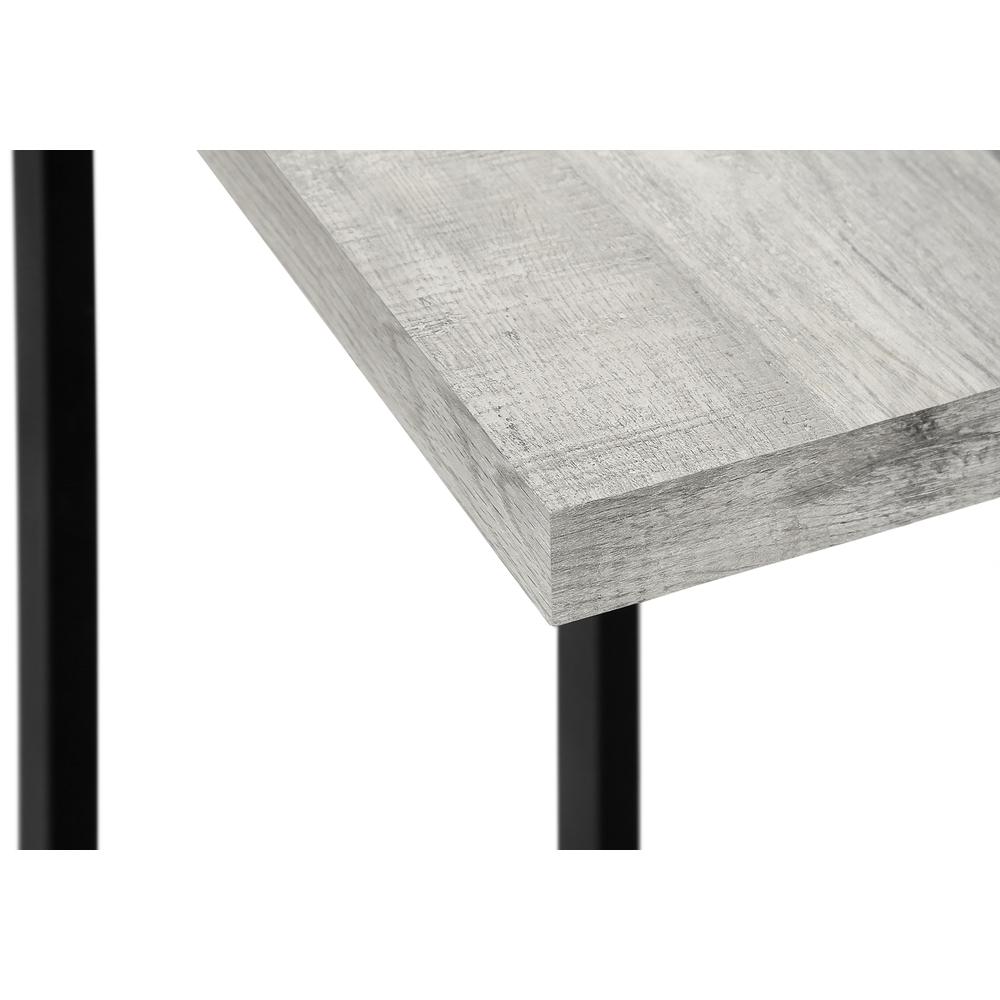 Accent Table, C-shaped, End, Side, Snack, Living Room, Bedroom, Grey Laminate. Picture 6