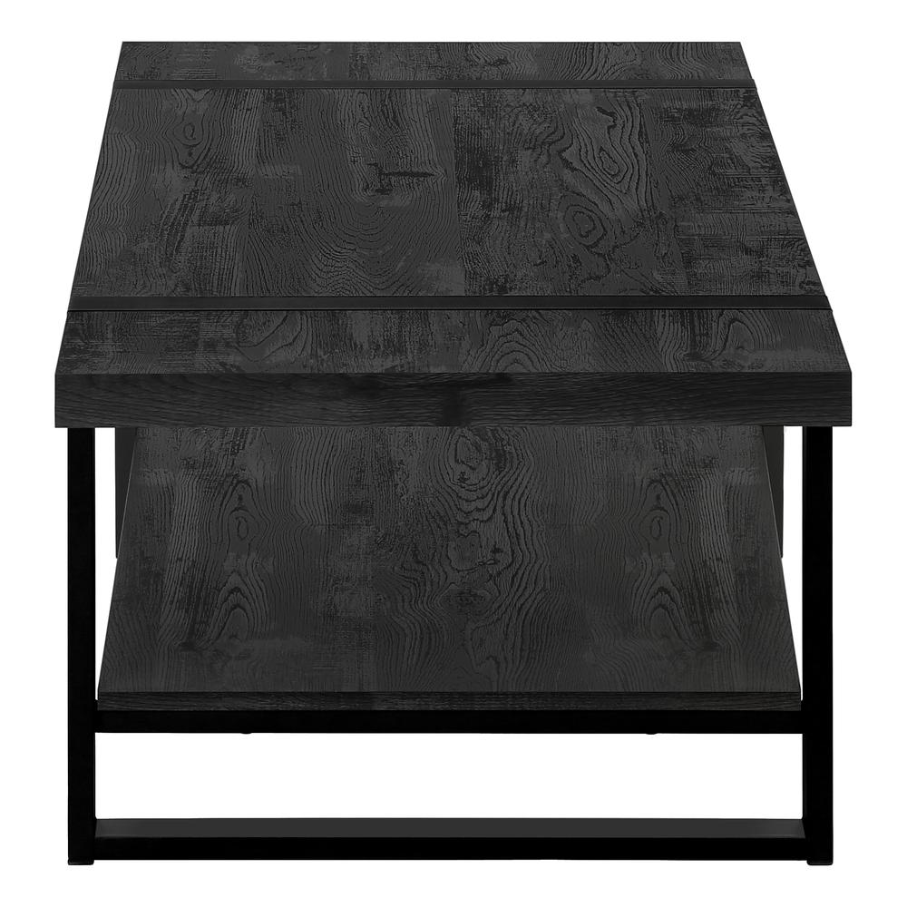 Coffee Table, Accent, Cocktail, Rectangular, Living Room, 48L, Black Laminate. Picture 3