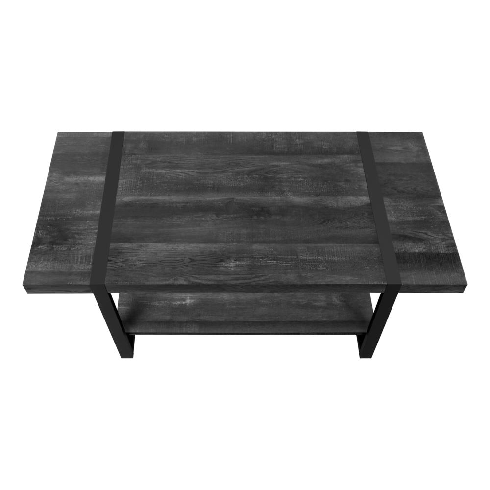Coffee Table, Accent, Cocktail, Rectangular, Living Room, 48L, Black Laminate. Picture 5