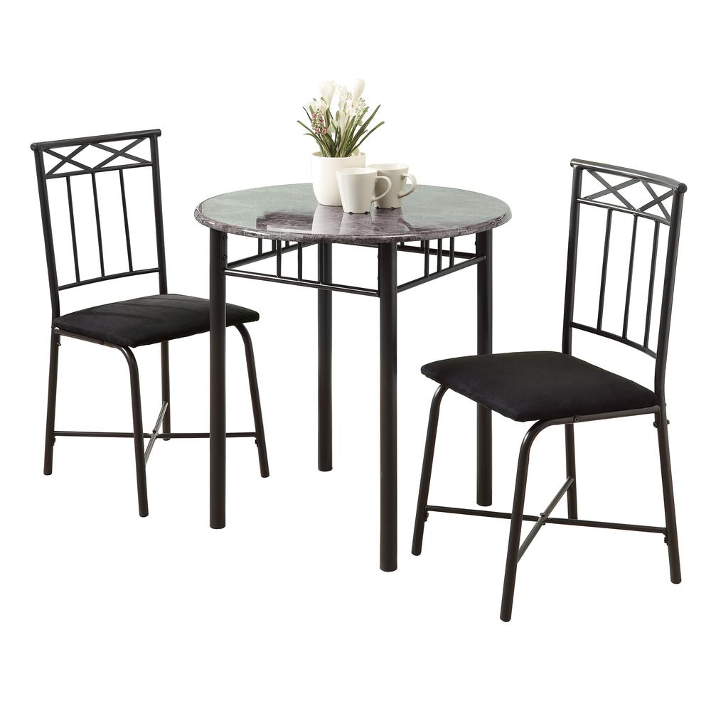 Dining Table Set, 3pcs Set, Small, 30 Round, Kitchen. Picture 1