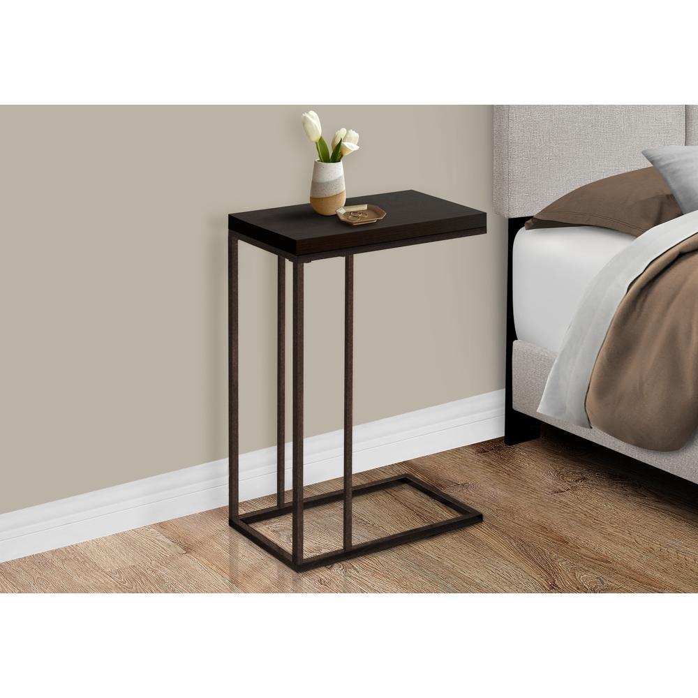 Accent Table, C-shaped, End, Side, Snack, Living Room, Bedroom. Picture 3