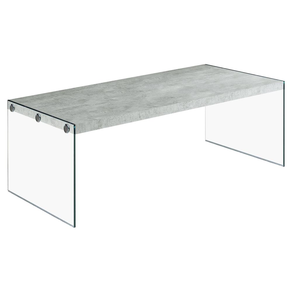 Coffee Table, Accent, Cocktail, Rectangular, Living Room, 44L, Grey Laminate. Picture 1