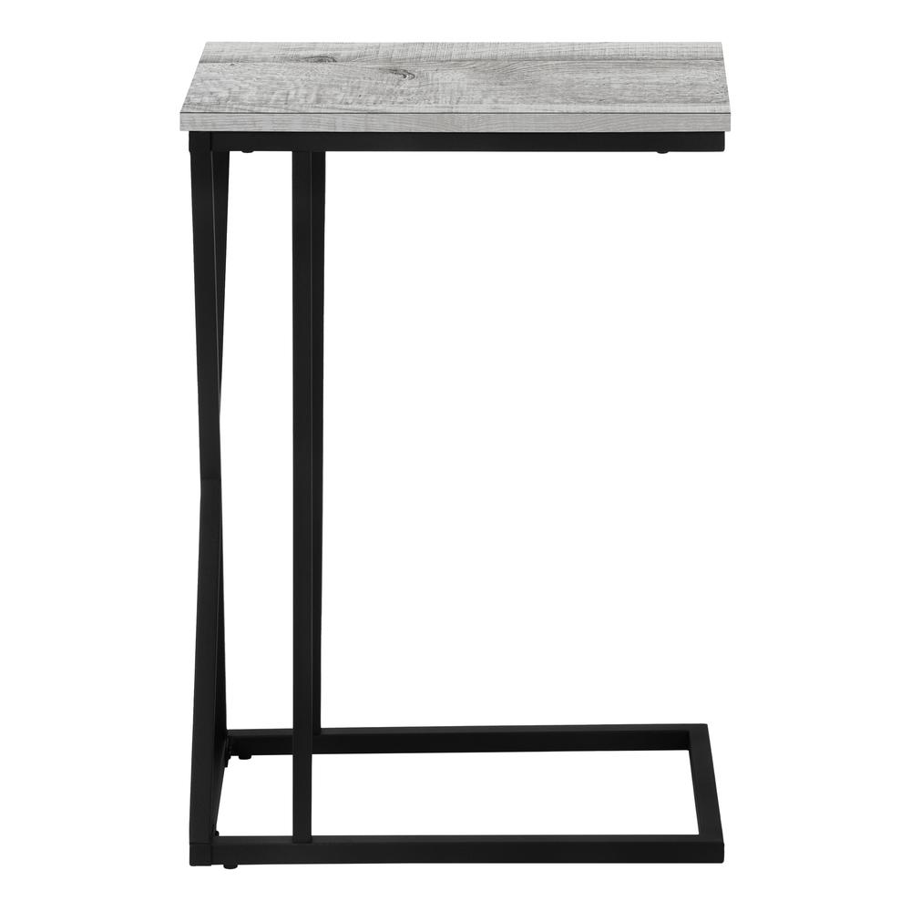 Accent Table, C-shaped, End, Side, Snack, Living Room, Bedroom, Grey Laminate. Picture 2