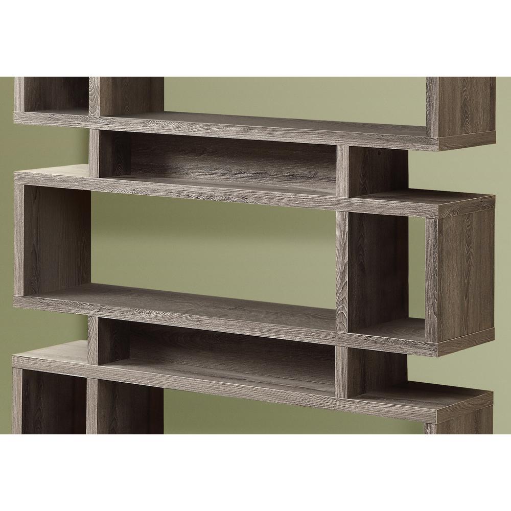 Bookshelf, Bookcase, Etagere, 4 Tier, 55H, Office, Bedroom, Brown Laminate. Picture 3