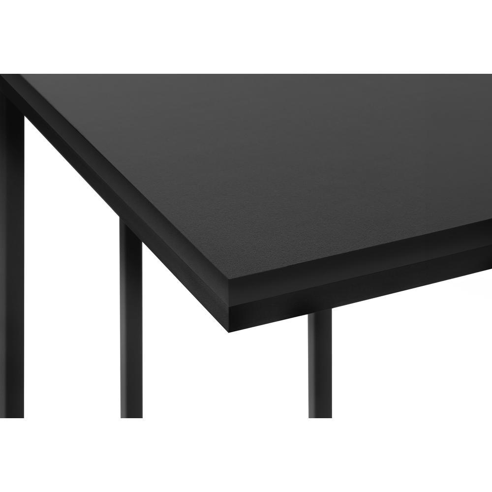 Accent Table, C-shaped, End, Side, Snack, Living Room, Bedroom, Black Laminate. Picture 6
