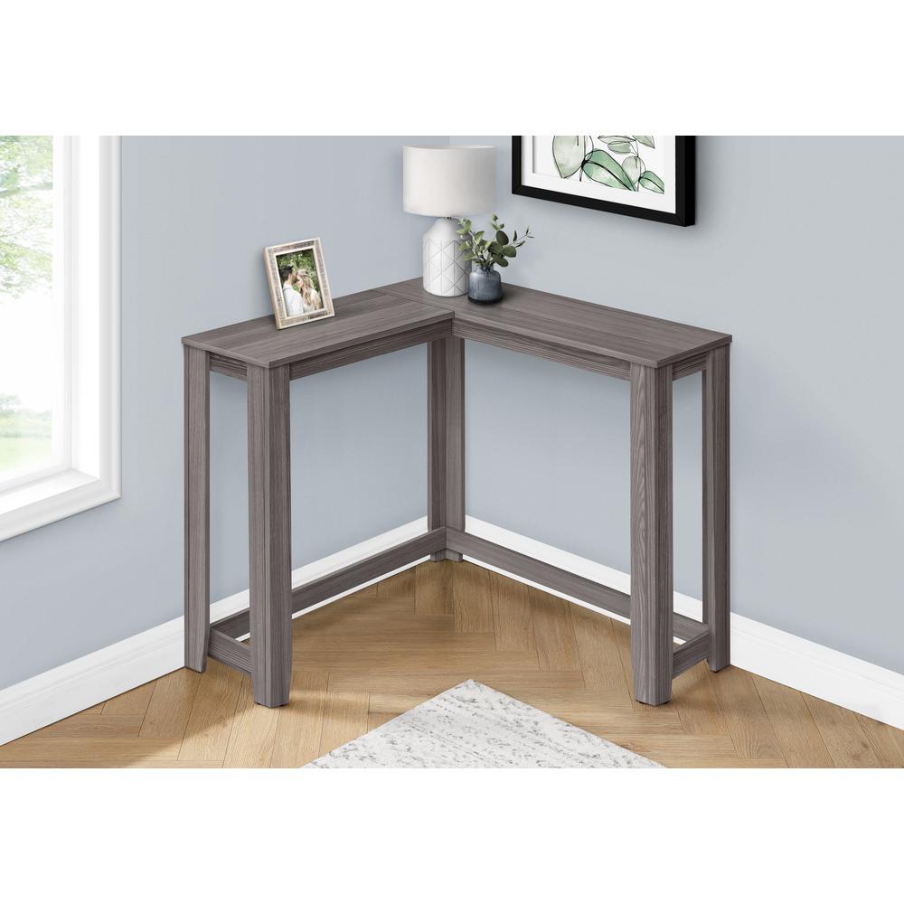 Accent Table, Console, Entryway, Narrow, Corner, Living Room, Bedroom, Grey Lam. Picture 9