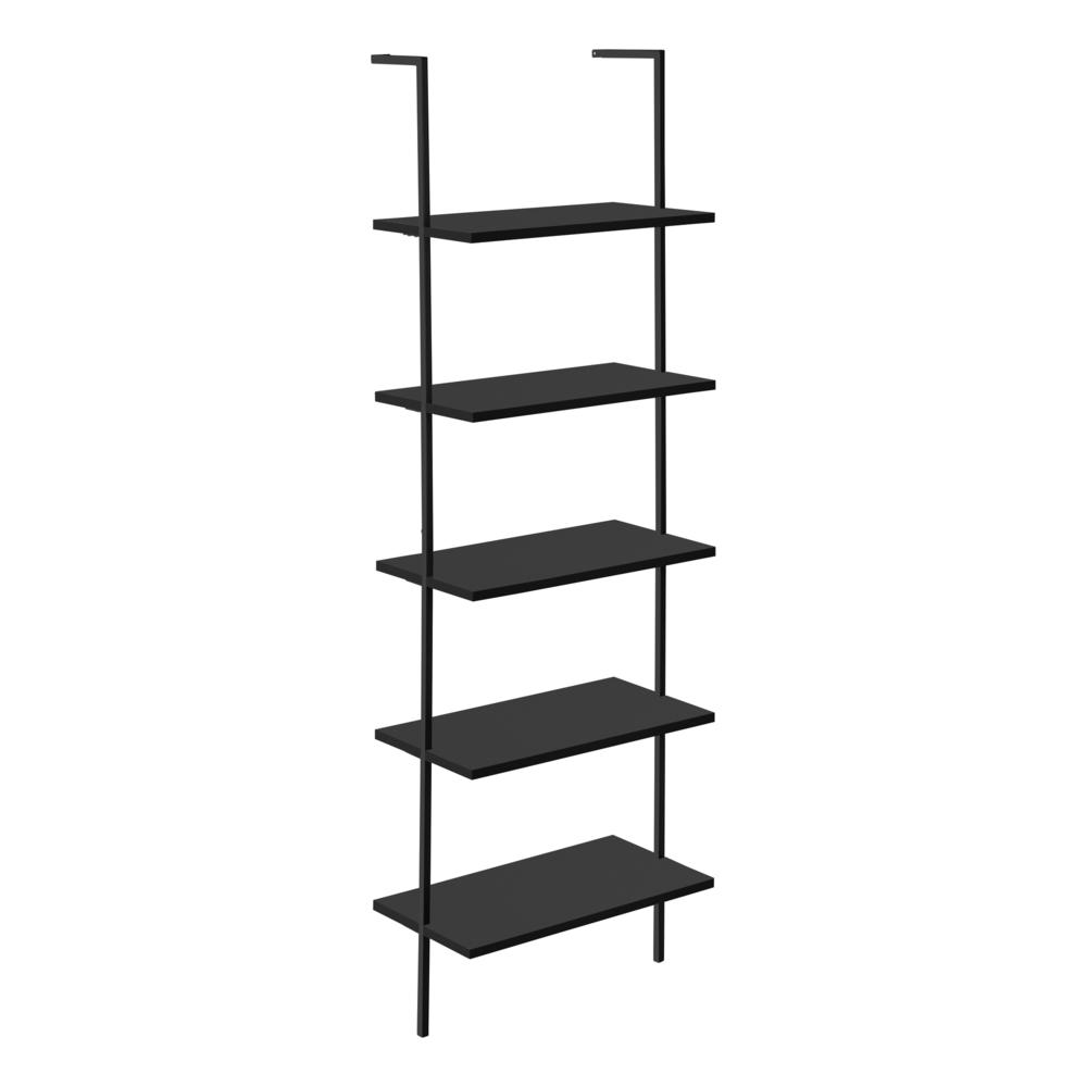 Bookshelf, Bookcase, Etagere, Ladder, 5 Tier, 72H, Office, Bedroom. Picture 1