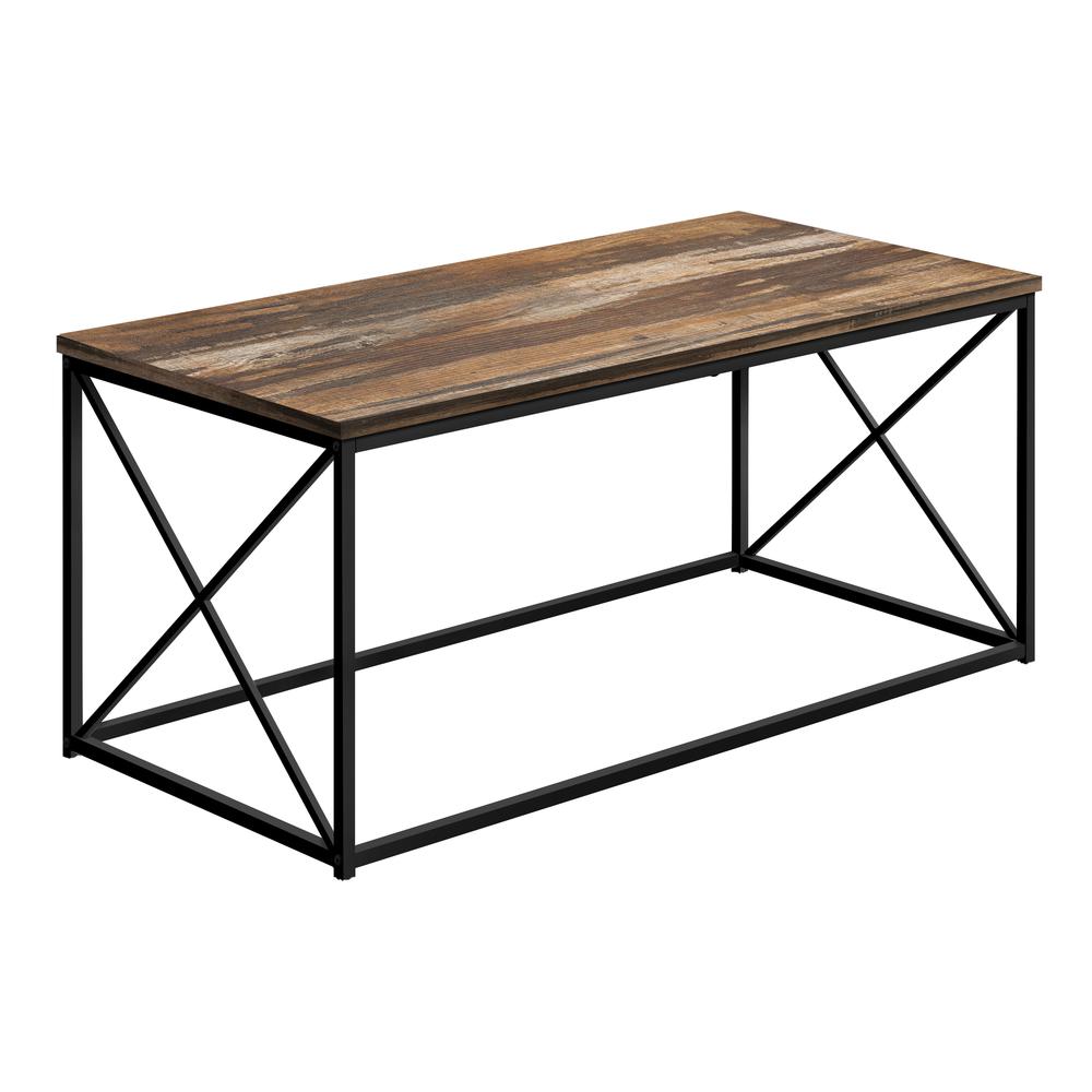 Coffee Table, Accent, Cocktail, Rectangular, Living Room, 40L, Brown Laminate. Picture 1
