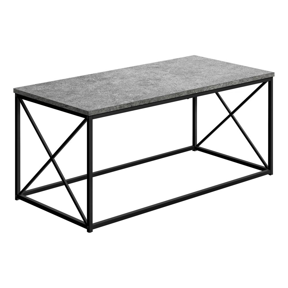 Coffee Table, Accent, Cocktail, Rectangular, Living Room, 40L, Grey Laminate,. Picture 1