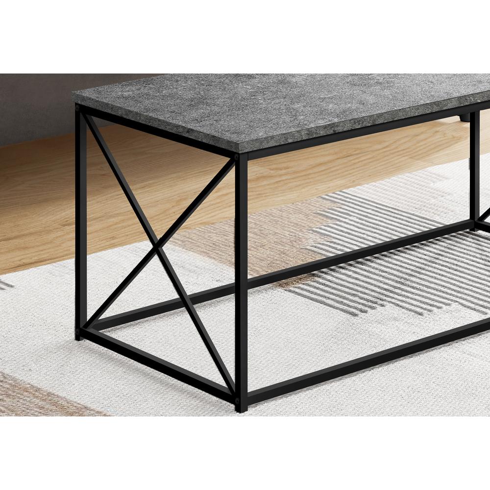 Coffee Table, Accent, Cocktail, Rectangular, Living Room, 40L, Grey Laminate,. Picture 3