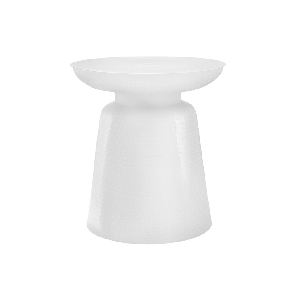 Accent Table, Drum, Side, End, Nightstand, Lamp, Living Room, Bedroom, White. Picture 1
