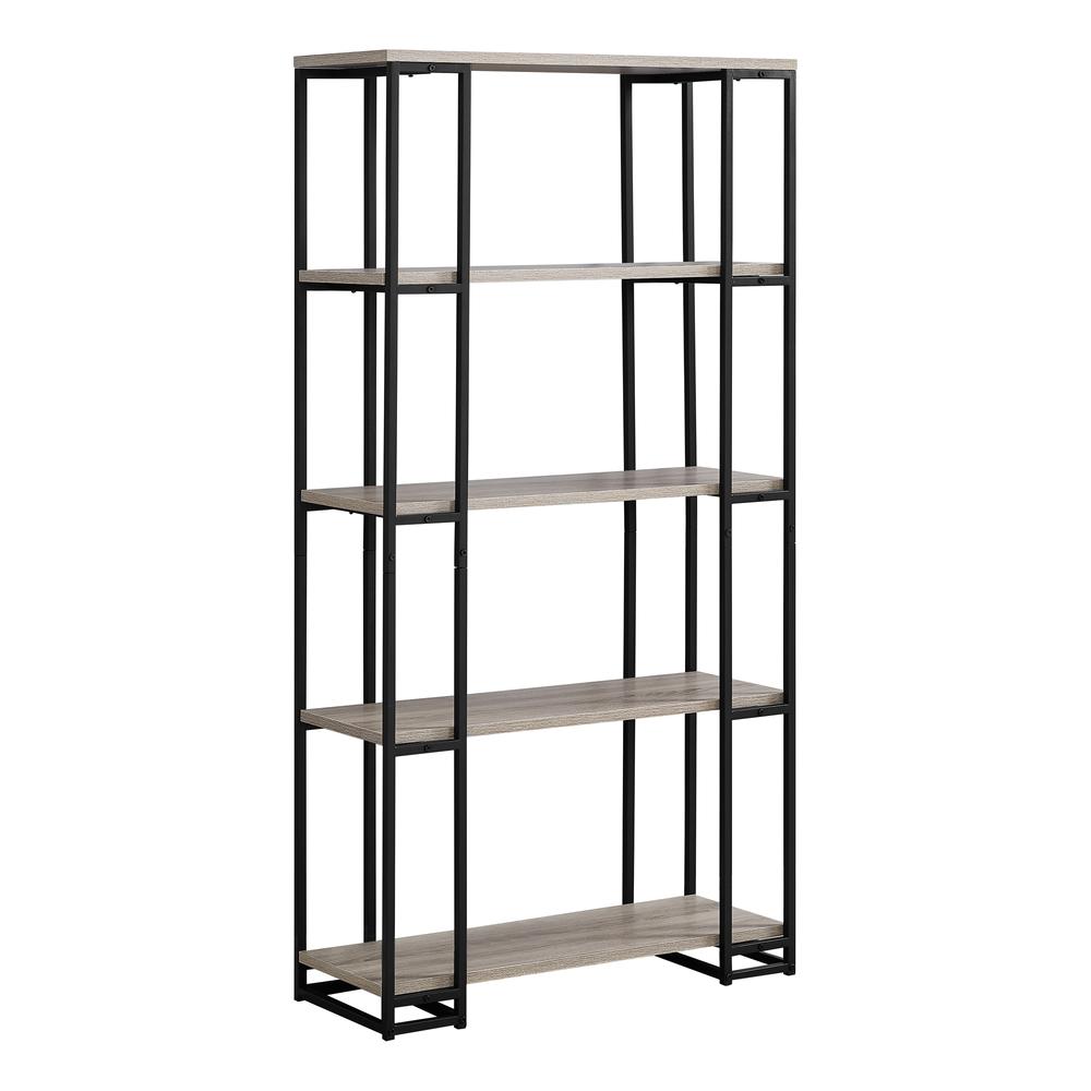 Bookshelf, Bookcase, Etagere, 5 Tier, 60H, Office, Bedroom, Brown Laminate. Picture 1