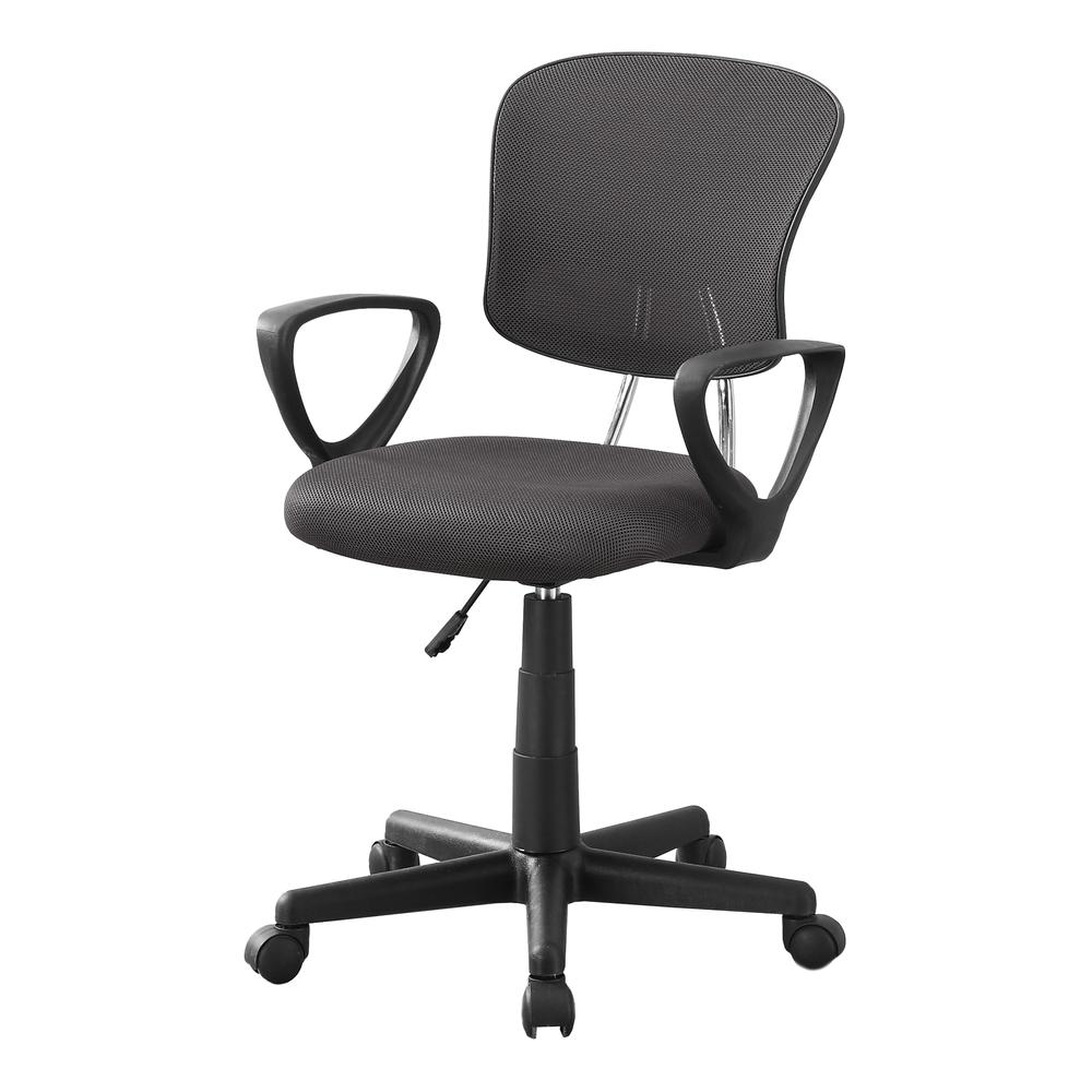 Office Chair, Adjustable Height, Swivel, Ergonomic, Armrests, Computer Desk. Picture 1