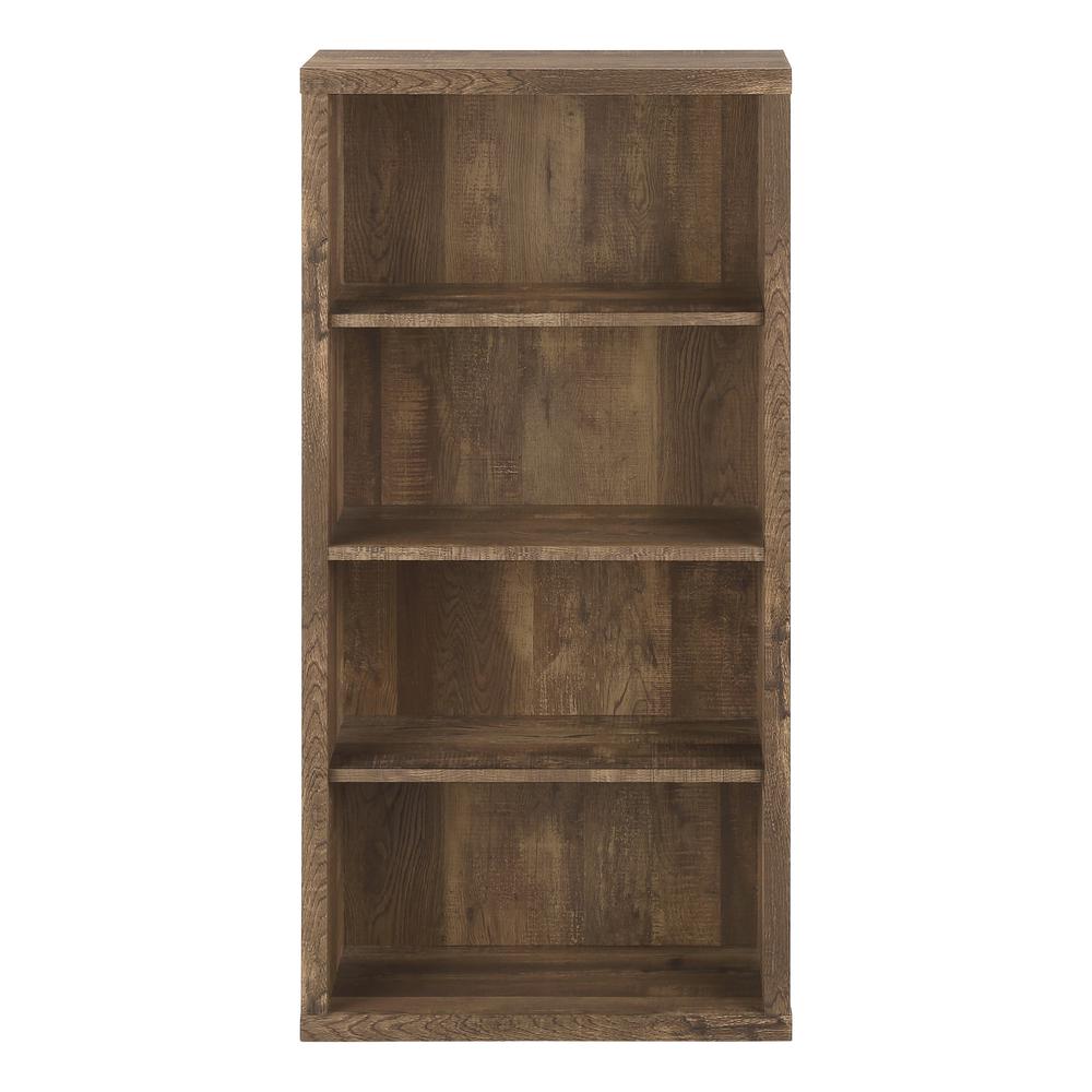 Bookshelf, Bookcase, Etagere, 5 Tier, 48H, Office, Bedroom, Brown Laminate. Picture 2