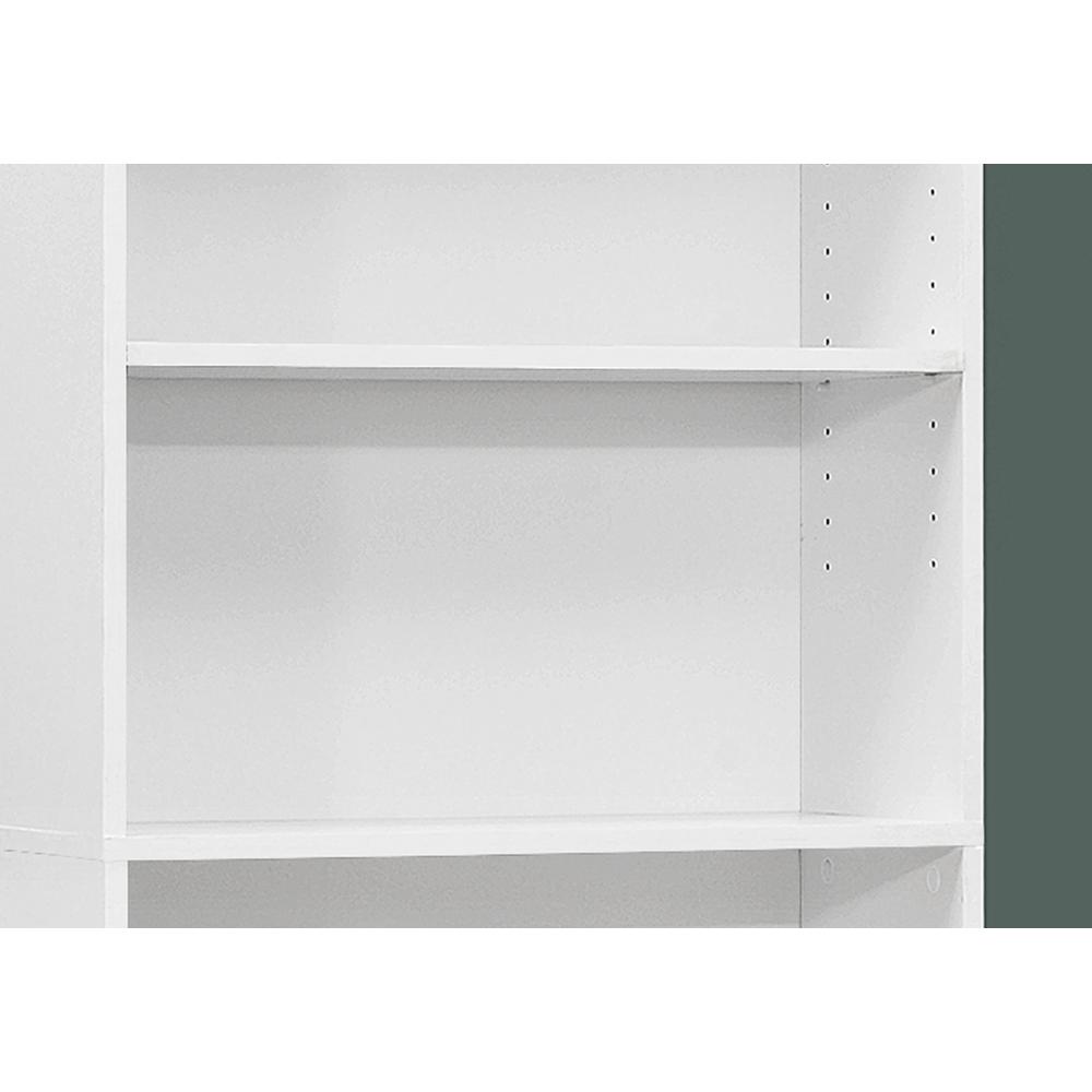 Bookshelf, Bookcase, 6 Tier, 72H, Office, Bedroom, White Laminate, Transitional. Picture 3