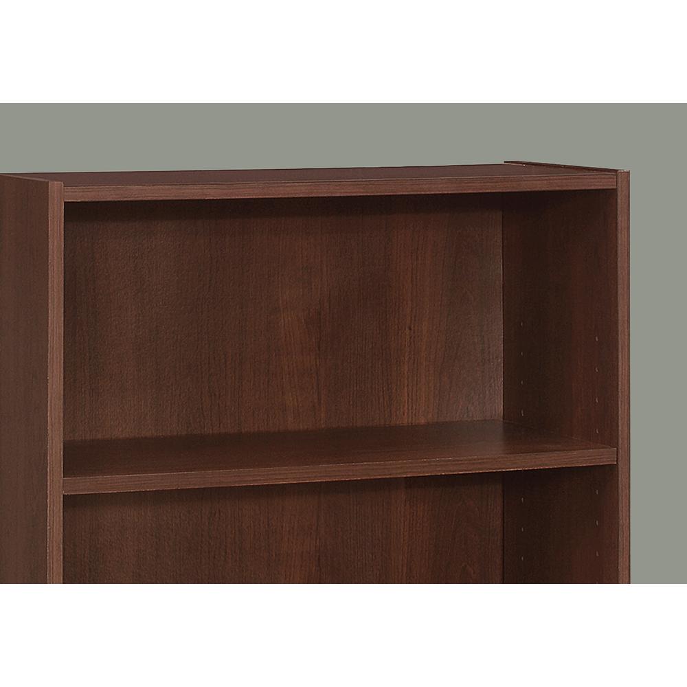Bookshelf, Bookcase, 4 Tier, 36H, Office, Bedroom, Brown Laminate, Transitional. Picture 3