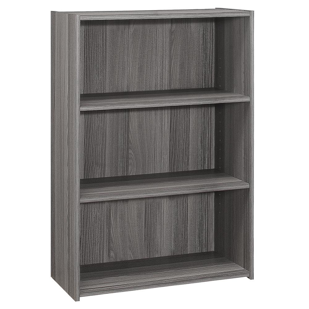 ="Bookshelf, Bookcase, 4 Tier, 36""H, Office, Bedroom, Grey Laminate, Transitio. Picture 1