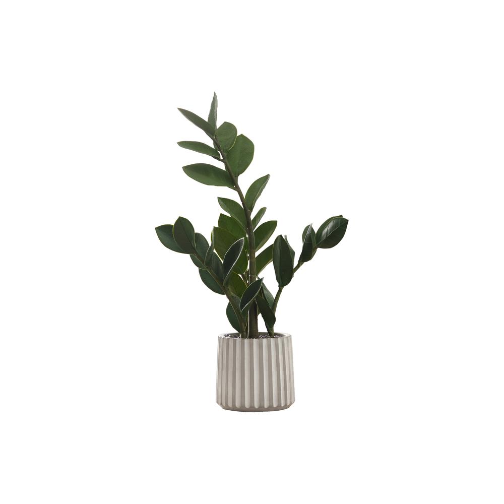 Artificial Plant, 20 Tall, Zz, Indoor, Faux, Fake, Table, Greenery, Potted. Picture 1