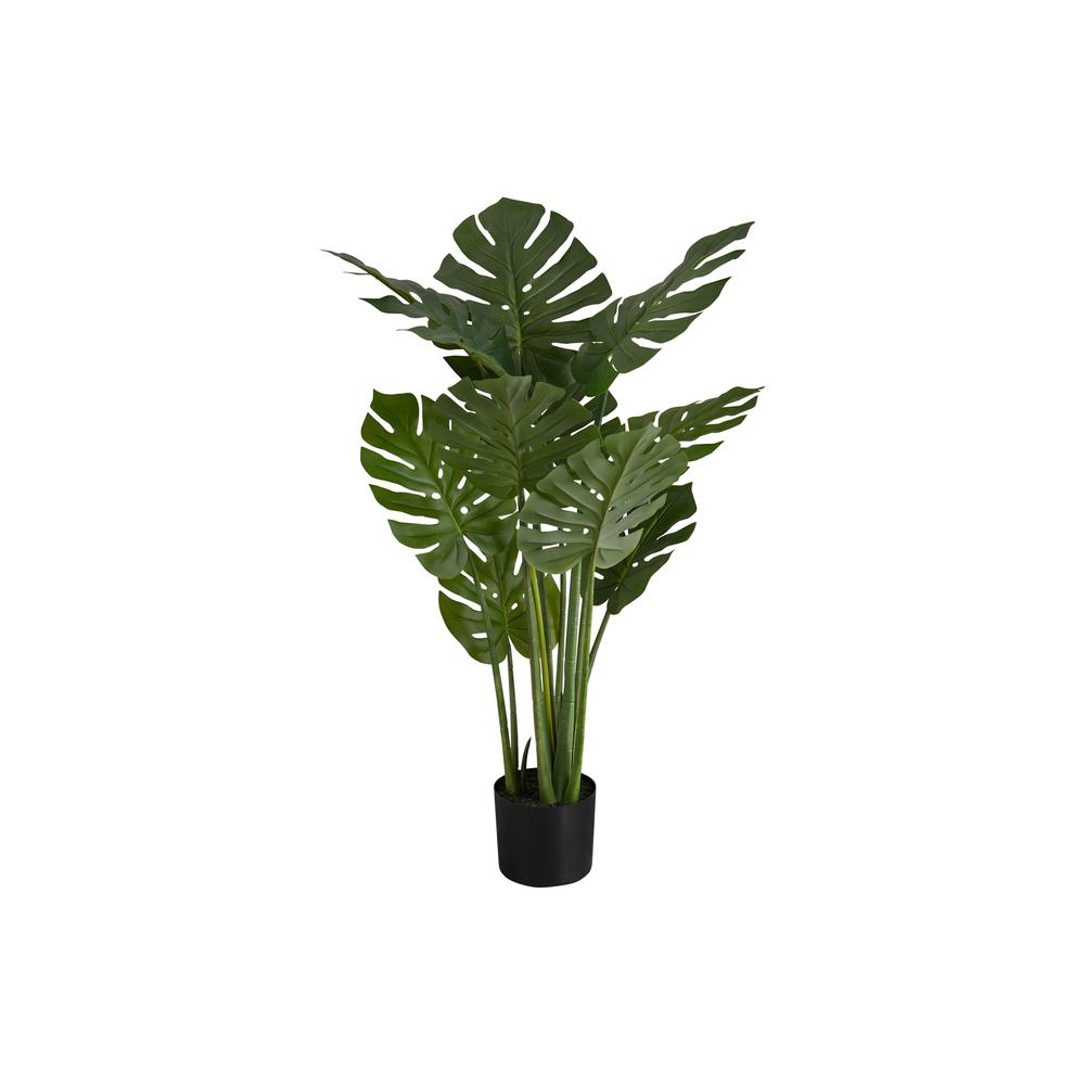 Artificial Plant, 45 Tall, Monstera Tree, Indoor, Faux, Fake, Floor, Greenery. Picture 1