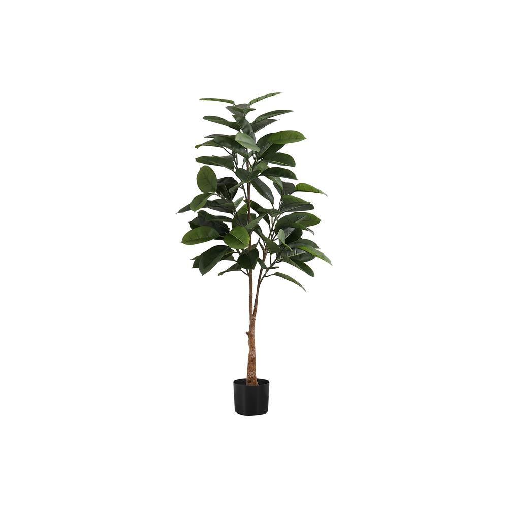 Artificial Plant, 52 Tall, Rubber Tree, Indoor, Faux, Fake, Floor, Greenery. Picture 1