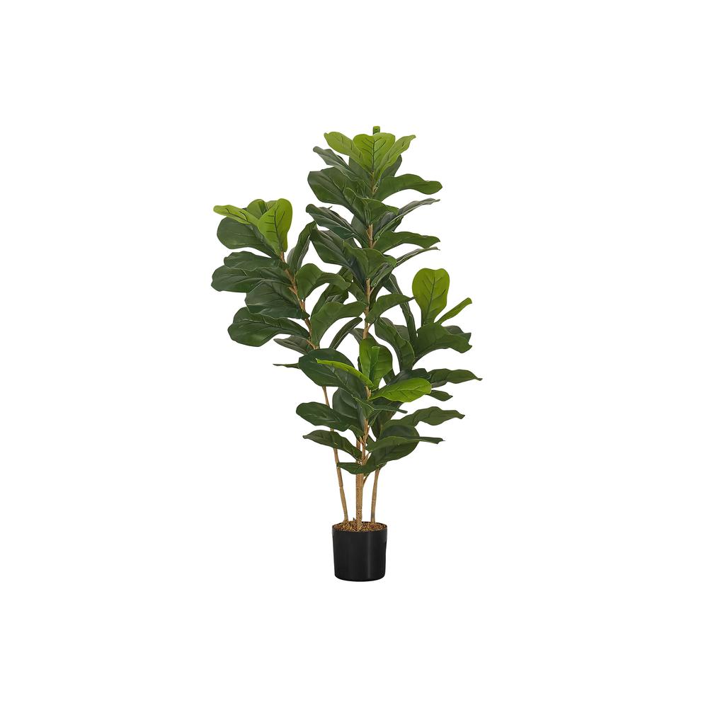 Artificial Plant, 41 Tall, Fiddle Tree, Indoor, Faux, Fake, Floor, Greenery. Picture 1