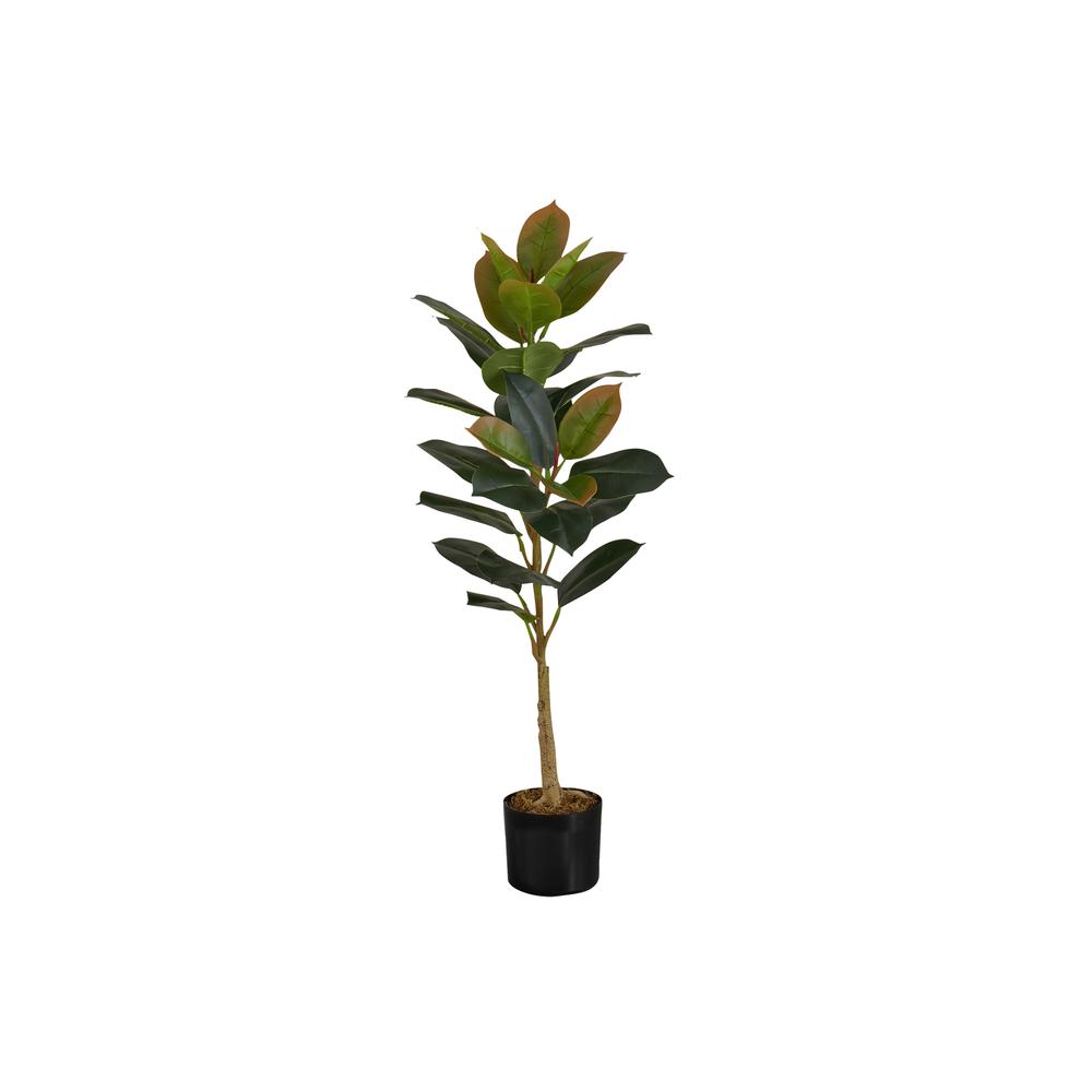 Artificial Plant, 40 Tall, Rubber Tree, Indoor, Faux, Fake, Floor, Greenery. Picture 1