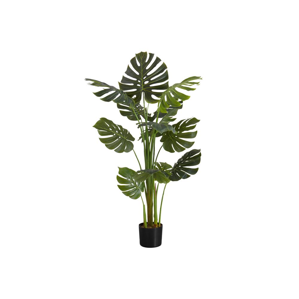 Artificial Plant, 55 Tall, Monstera Tree, Indoor, Faux, Fake, Floor, Greenery. Picture 1