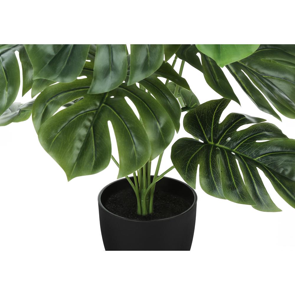 Artificial Plant, 24 Tall, Monstera, Indoor, Faux, Fake, Table, Greenery. Picture 2
