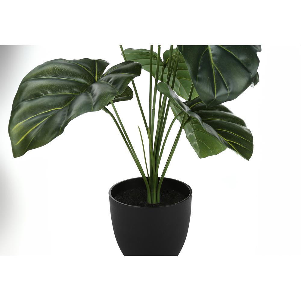Artificial Plant, 24 Tall, Alocasia, Indoor, Faux, Fake, Table, Greenery. Picture 2