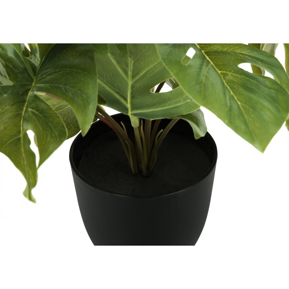 Artificial Plant, 13 Tall, Monstera Calthea, Indoor, Faux, Fake, Table. Picture 2