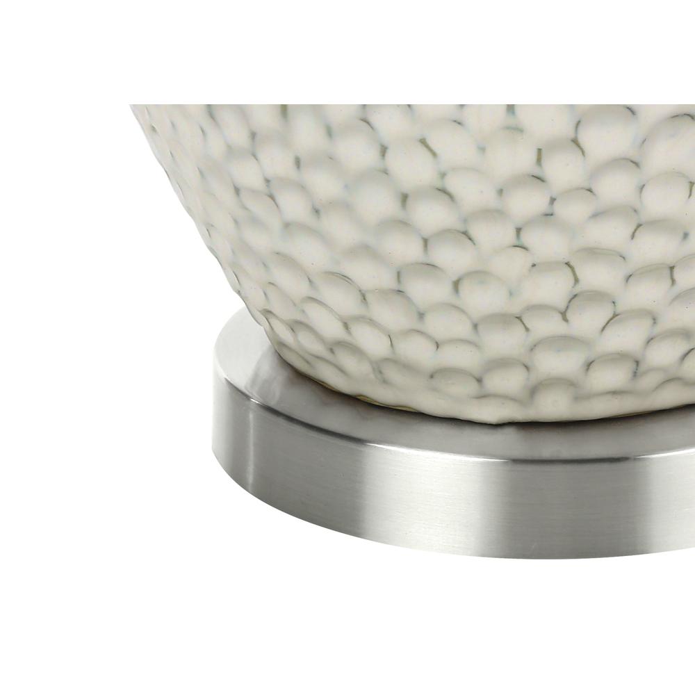 ="Lighting, 28""H, Table Lamp, Cream Ceramic, Ivory / Cream Shade, Contemporary. Picture 3