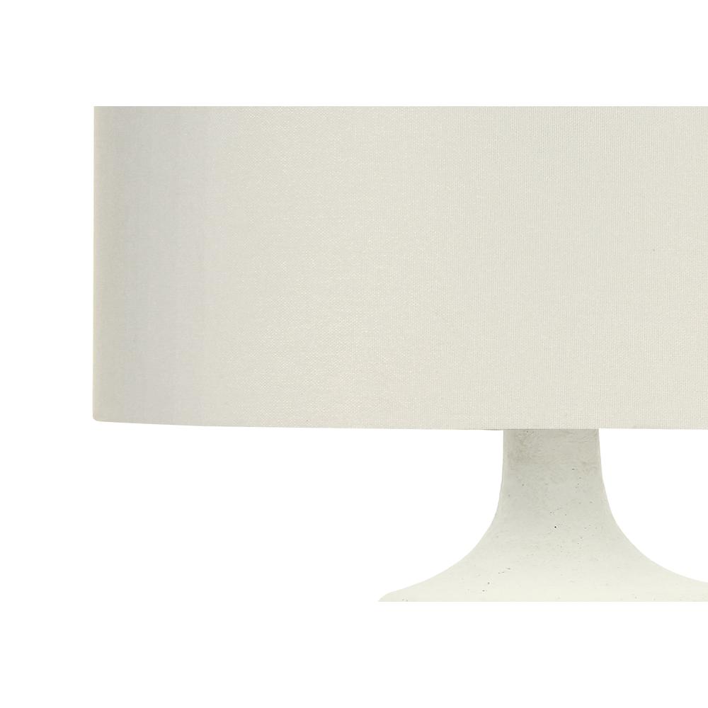 Lighting, 26"H, Table Lamp, Ivory / Cream Shade, Cream Resin, Contemporary. Picture 2