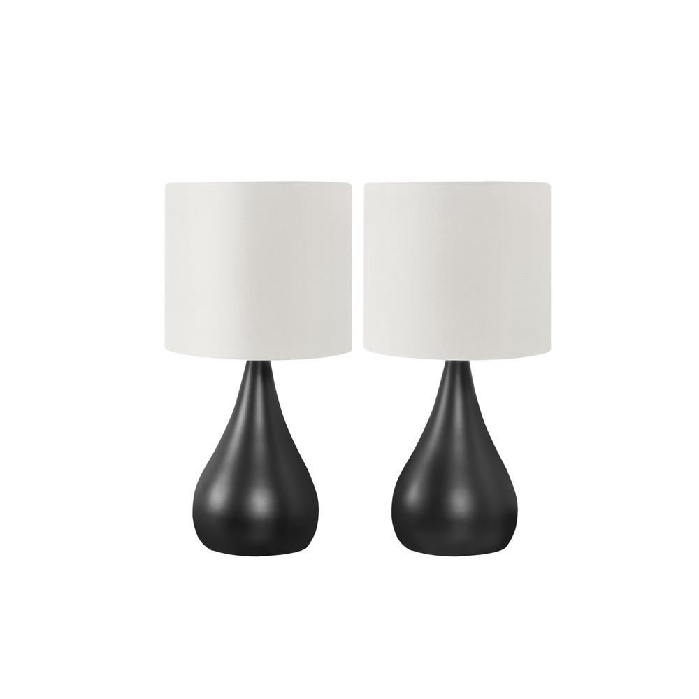 Lighting, Set Of 2, 18H, Table Lamp, Black. Picture 1