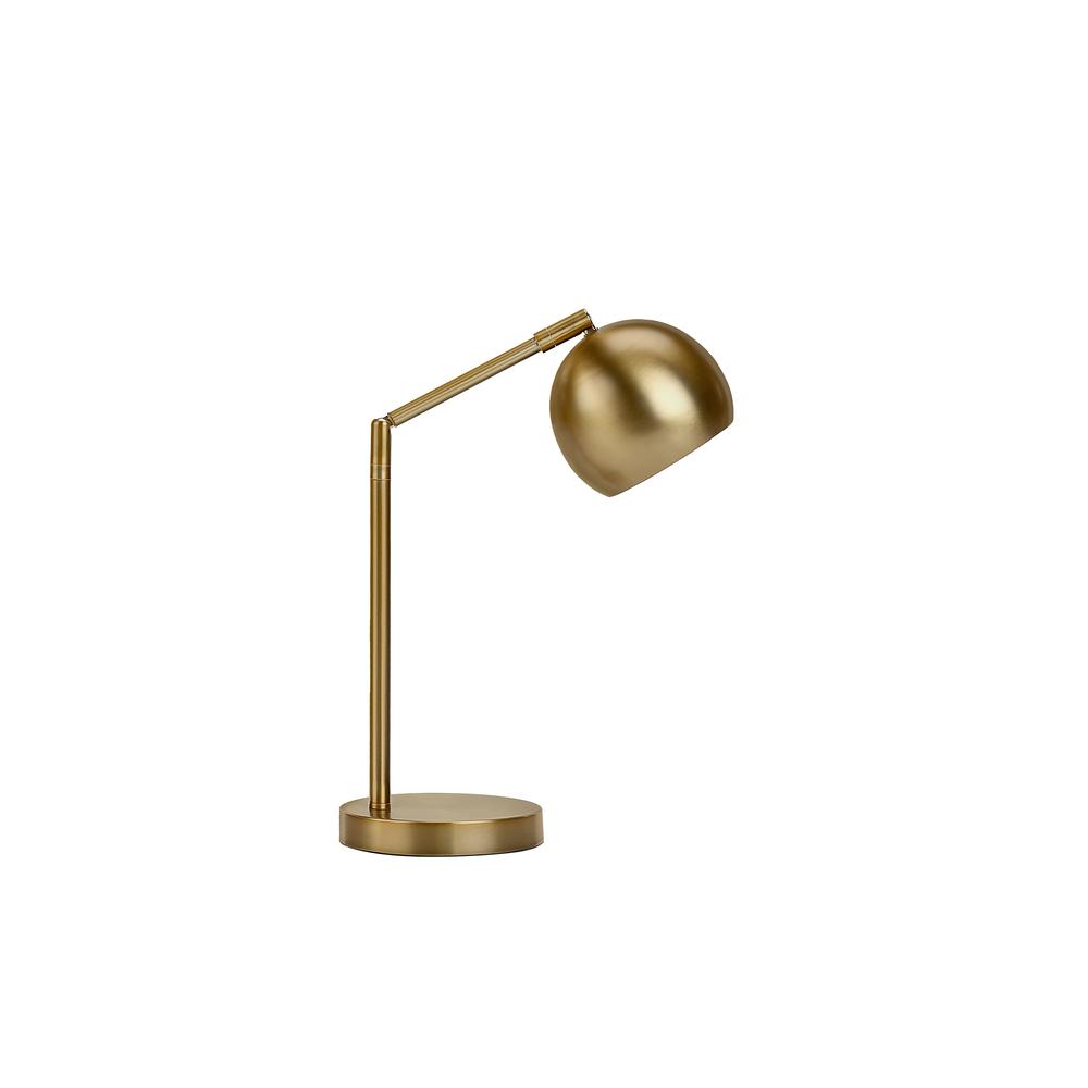 Lighting, 19"H, Table Lamp, Gold Metal, Gold Shade, Contemporary. Picture 1