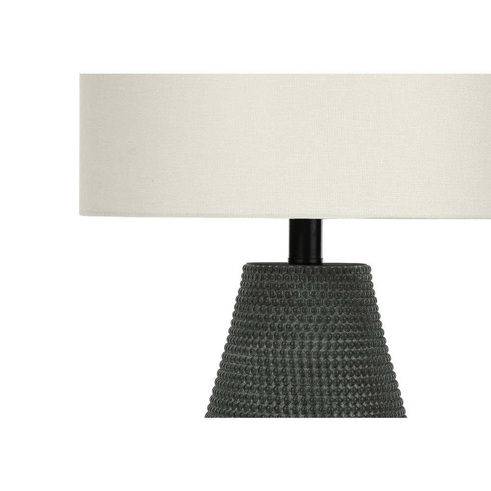 Lighting, 24"H, Table Lamp, Black Resin, Ivory / Cream Shade, Contemporary. Picture 2