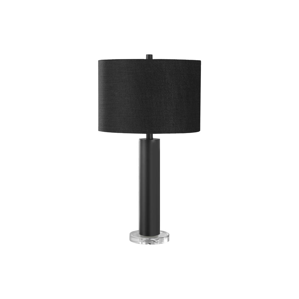 Lighting, 28"H, Table Lamp, Black Metal, Black Shade, Contemporary, Modern. Picture 1