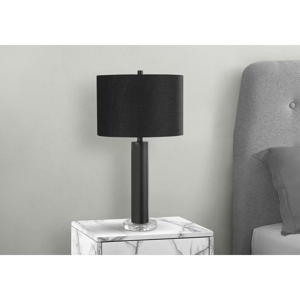 Lighting, 28"H, Table Lamp, Black Metal, Black Shade, Contemporary, Modern. Picture 6