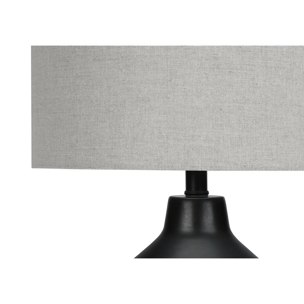 Lighting, 24"H, Table Lamp, Black Concrete, Grey Shade, Contemporary. Picture 3