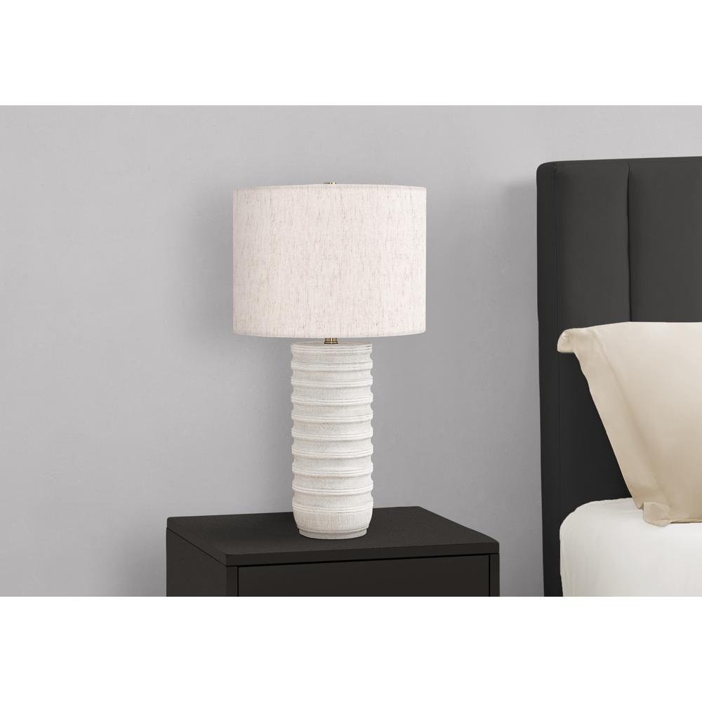 Lighting, 28"H, Table Lamp, Cream Resin, Ivory / Cream Shade, Transitional. Picture 6