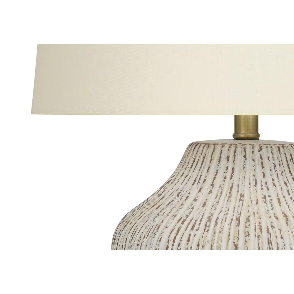 ="Lighting, 26""H, Table Lamp, Cream Ceramic, Ivory / Cream Shade, Transitional. Picture 3