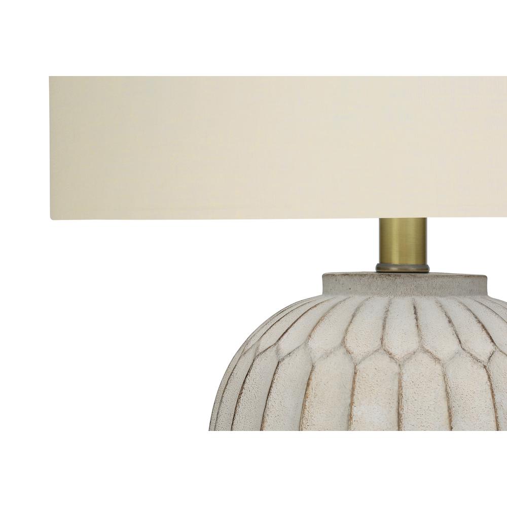 Lighting, 24"H, Table Lamp, Cream Resin, Ivory / Cream Shade, Transitional. Picture 3